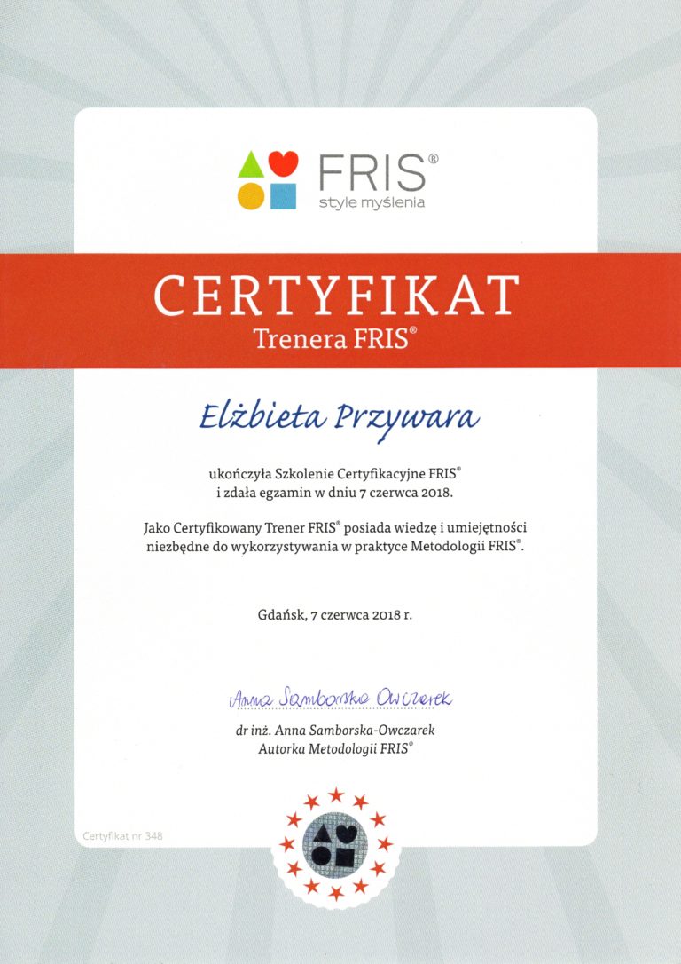 Certyfikat FRIS
